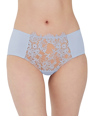 Skarlett Blue Entice Lace Trim Briefs In Sky/ginger