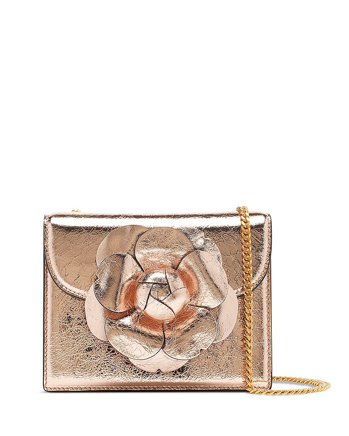 Oscar de la Renta Tro Crinkle Metallic Leather Mini Bag Bloomingdale's