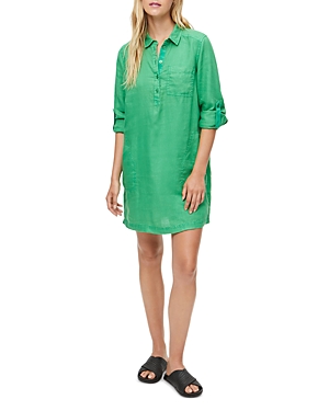 Michael Stars Eleanor Linen Shirtdress In Field