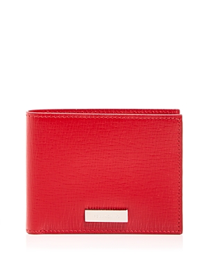 Ferragamo New Revival Leather Bifold Wallet In Flame Red