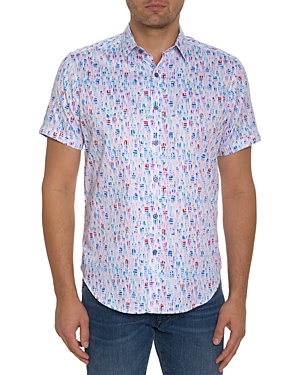 Robert Graham Carlyle Short Sleeve Button Down Shirt In Multi
