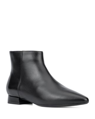 Aquatalia Prisilla Leather Ankle Booties In Black ModeSens