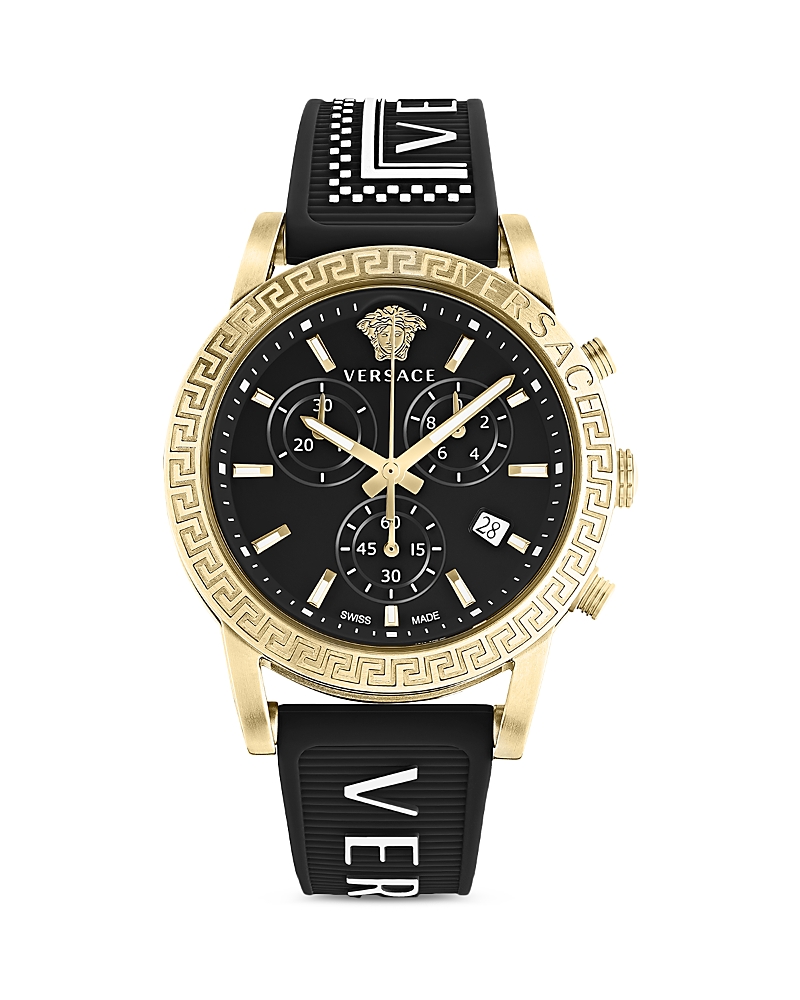 Versace Sport Tech Strap Watch In Black