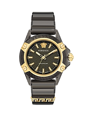 Versace Icon Active Silicone Watch In Black