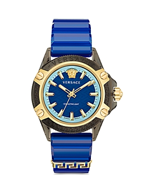 Shop Versace Icon Active Watch, 42mm In Blue