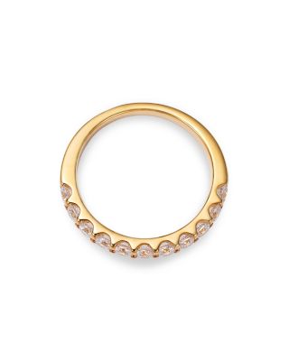 Round Cut Certified Diamond Band in 14K Yellow Gold, 0.75 tcw 