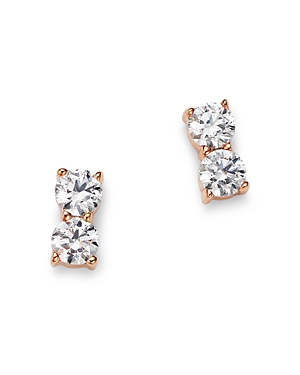 Bloomingdale's Diamond Double Stud Earrings in 14K Rose Gold, 0.25 ct. t.w. - 100% Exclusive