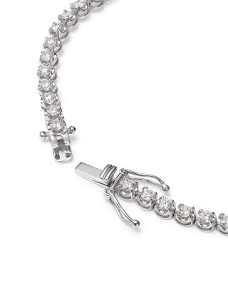 Certified Colorless Diamond Tennis Bracelet in 14K White Gold 3.0 tcw 