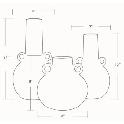 Acanceh Vase, Set of 3