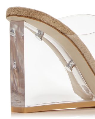 Women's Clear Wedge Slide Sandals 