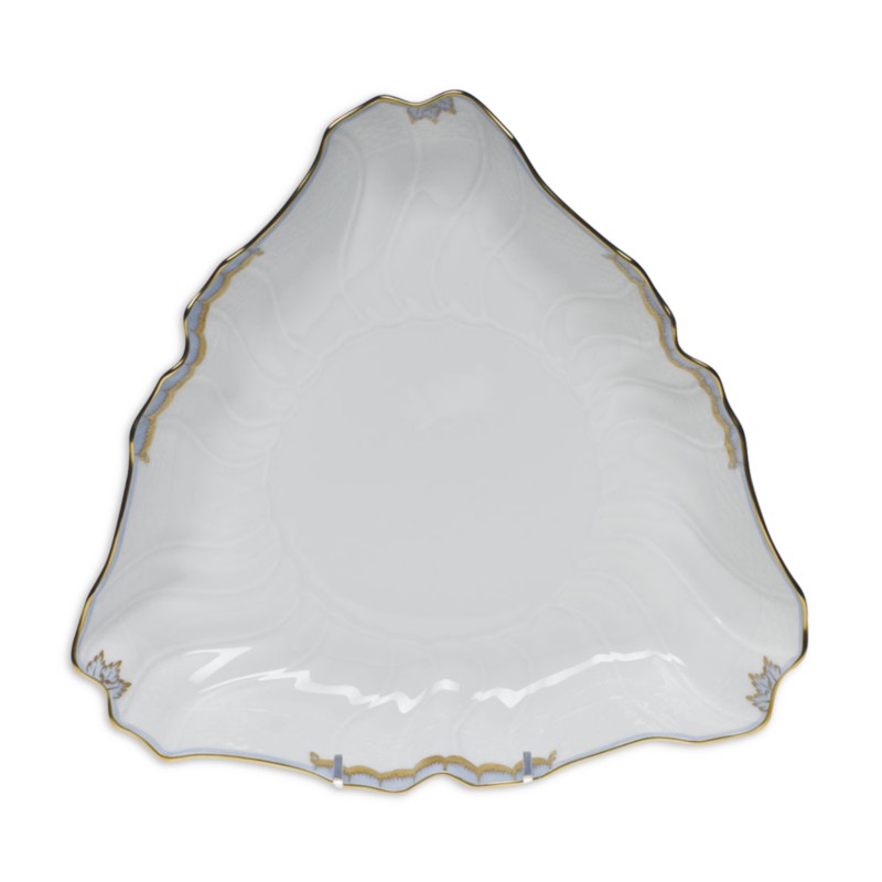 Herend Triangle Dish in Light Blue