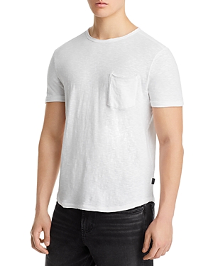 Shop John Varvatos Cooper Vintage Wash Pocket Tee In White