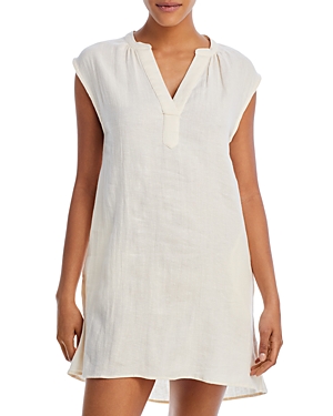 Echo Cotton Linen Meridian Isla Cover-up Dress In Ivory