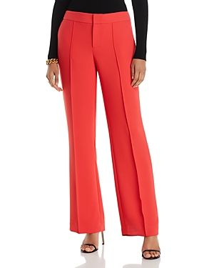 Karl Lagerfeld Wide Leg Suiting Pants In Calypso Coral
