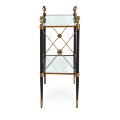Rider Two Tier Brass Side Table