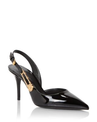 Versace Women's Pointed Toe Slingback High Heel Pumps