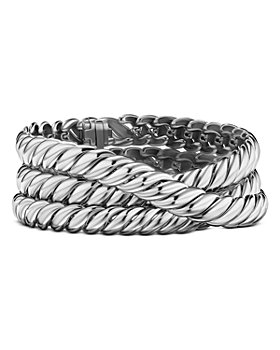 David Yurman - Sterling Silver Sculpted Cable Link Wrap Bracelet