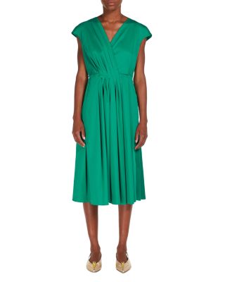 Weekend Max Mara Vertice Satin Pleated Dress | Bloomingdale's Women