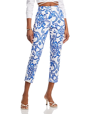 L Agence Ludivine Cropped Trousers In Wht M Medi