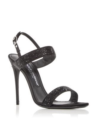 Dolce & Gabbana Red Suede High Heels Slingbacks Sandals Shoes