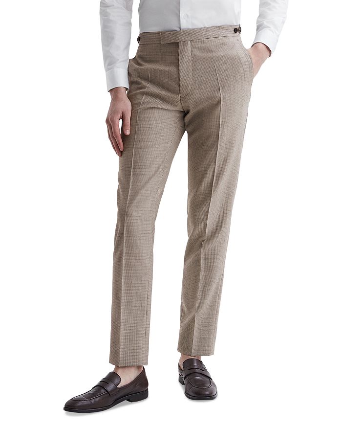 REISS Pew Slim Fit Puppytooth Trousers | Bloomingdale's