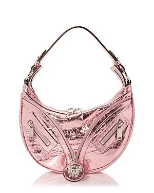 Versace La Medusa Pink Patent Leather Mini Top Handle Crossbody Bag