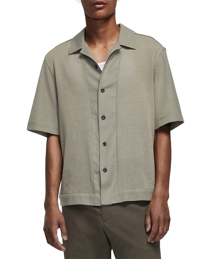 rag & bone Avery Knit Mesh Shirt Bloomingdale's