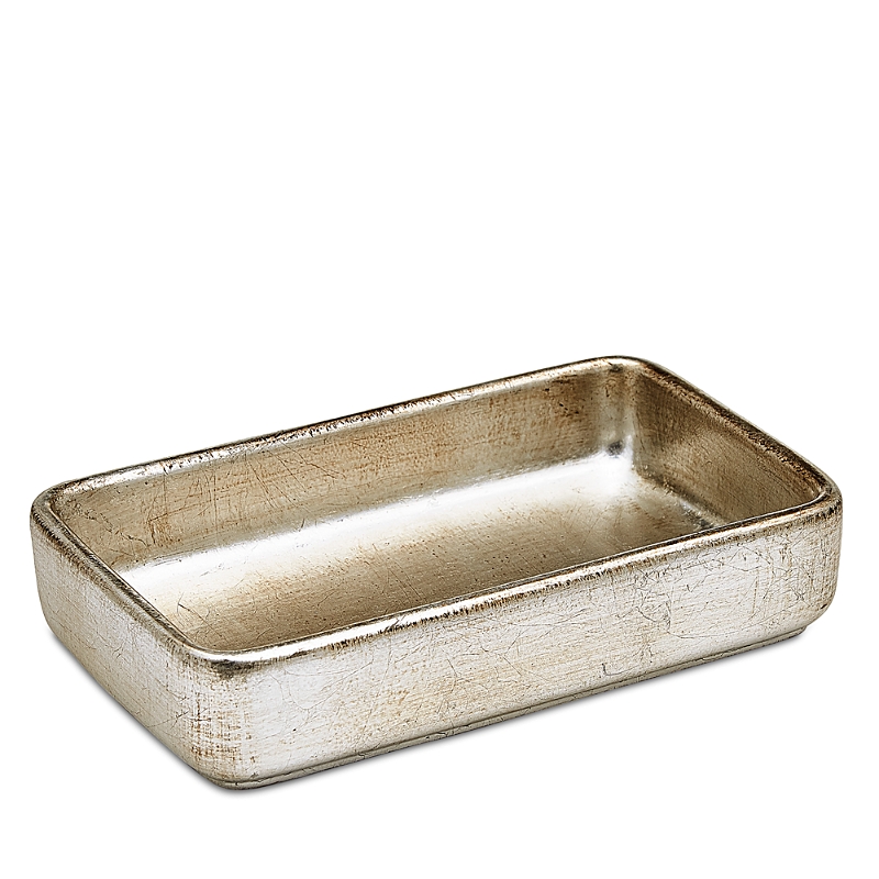 Labrazel Ava Gold Tone Towel Tray In Silver Leaf