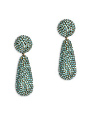 DEEPA BY DEEPA GURNANI DEEPA BY DEEPA GURNANI EMELY CRYSTAL DROP EARRINGS IN GOLD TONE