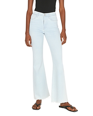 Frame Le Easy High Rise Flare Jeans in Clarity