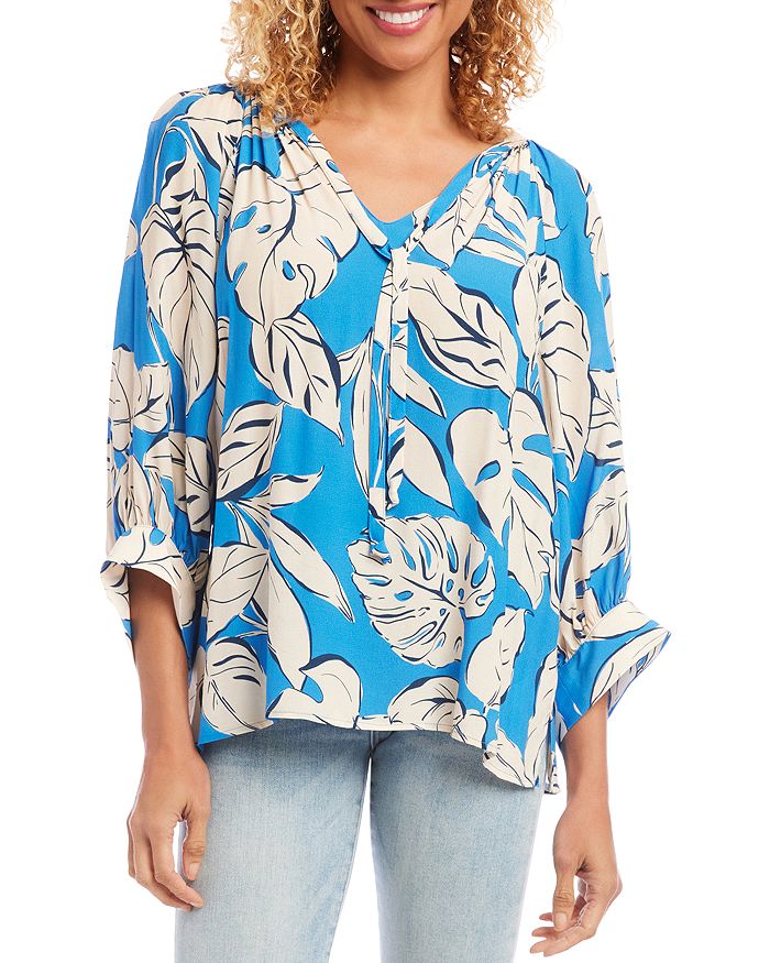 Karen Kane Women's Boho Ruffled Peasant Top White Size X-Large