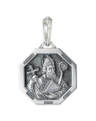 David Yurman Sterling Silver Men's Saint shops Patrick Amulet Charm Pendant