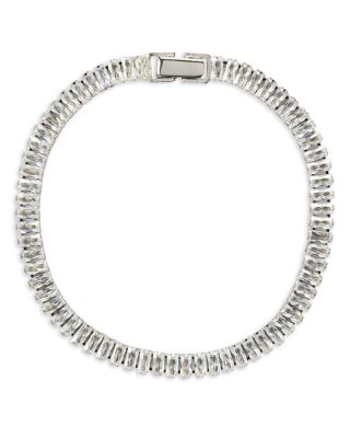 AQUA - Baguette Stone Tennis Bracelet in Sterling Silver or 18K Gold Over Sterling Silver - Exclusive