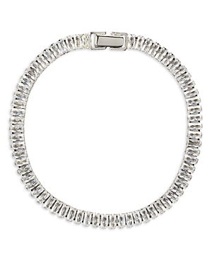 Aqua Baguette Stone Tennis Bracelet In Sterling Silver Or 18k Gold Over Sterling Silver - 100% Exclusive
