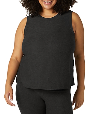 Beyond Yoga Plus Size Featherweight Rebala Top In Darkest Night