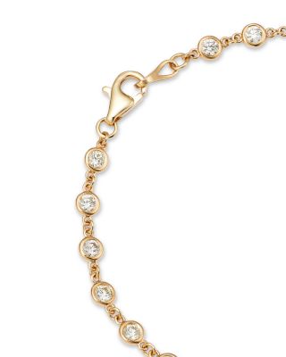 Diamond Station Tennis Bracelet in 14K Yellow Gold, 1.60 tcw   