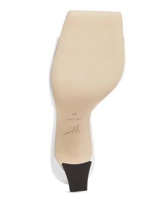 Women's Square Toe High Heel Slide Sandals