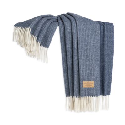 Pinstripe Lambswool Cashmere Throw