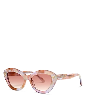 Shop Loveshackfancy Hessel Cat Eye Sunglasses, 53mm In Pink Multi/pink Gradient