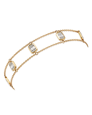 Bloomingdale's Diamond Station Bracelet In 14k Yellow Gold, 0.35 Ct. T.w. - 100% Exclusive In Gold/white