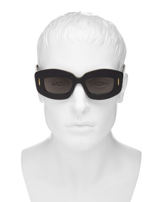 Chunky Anagram Rectangular Sunglasses, 49mm