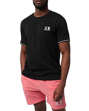 Psycho Bunny Kingwood Embroidered Twin Bunny Tee In Black