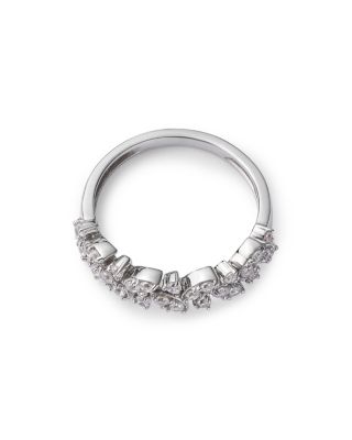 Diamond Leaf Band in 14K White Gold, 0.50 tcw  