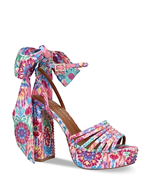 KURT GEIGER X MATTHEW WILLIAMSON WOMEN'S PIERRA EMBELLISHED STRAPPY PLATFORM HIGH HEEL SANDALS