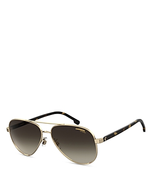 Carrera Aviator Sunglasses, 58mm In Gold/brown Gradient