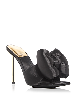 JEFFREY CAMPBELL WOMEN'S BOW-DOWN HIGH HEEL SLIDE SANDALS