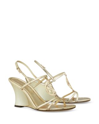 Tory Burch 85mm metallic leather sandals - Silver