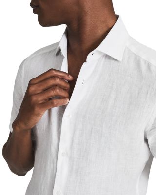 Holiday Slim Fit Short Sleeve Linen Shirt