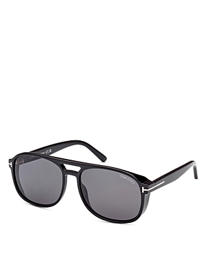 Tom Ford Rosco Navigator Sunglasses, 58mm In Black/gray Solid