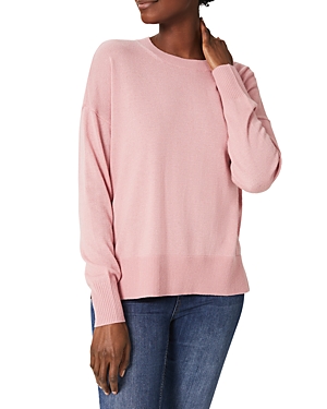 Hobbs London Lydia Button Back Sweater In Pastel Pink